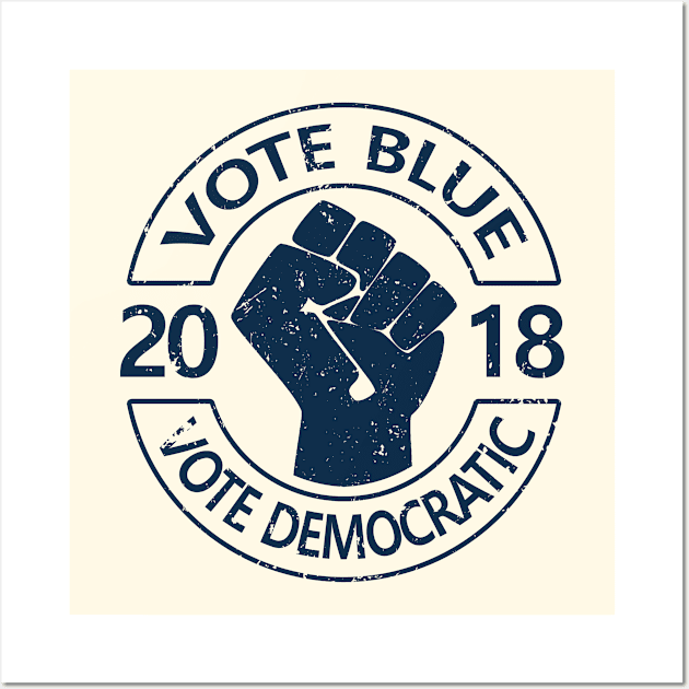 Vote Blue Vote Democrat Wall Art by SeattleDesignCompany